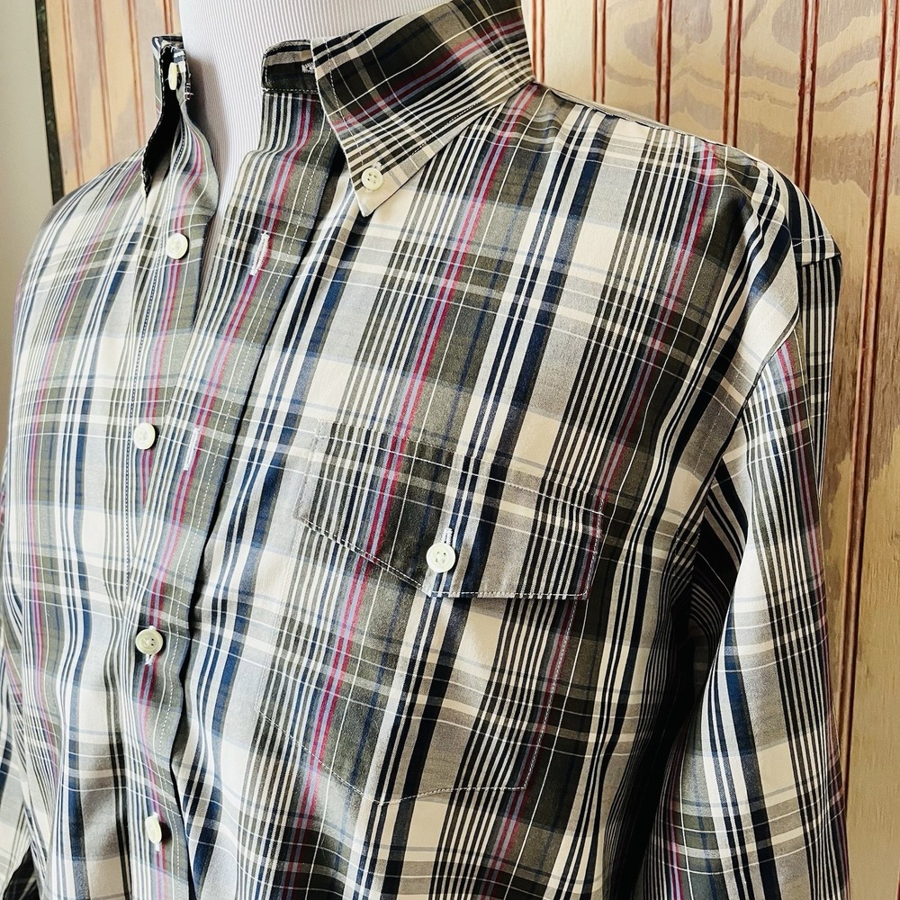 Brooks Brothers Original Polo Shirt Plaid Classic‎ Button Down Cotton Mens XL - Picture 4 of 7